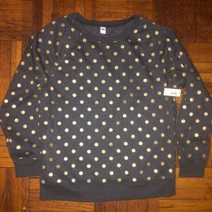 Old Navy Metallic Polka Dot Sweatshirt - Large